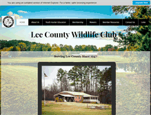 Tablet Screenshot of leecountywildlifeclub.com
